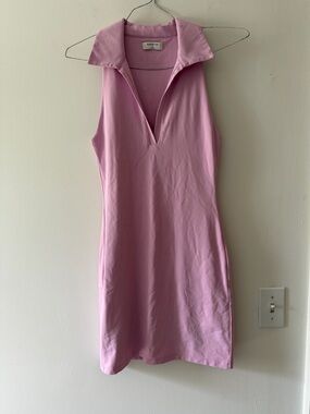 Aritzia Babaton Contour Polo Mini Dress in Lyrical Lilac Size Medium Tennis Prep